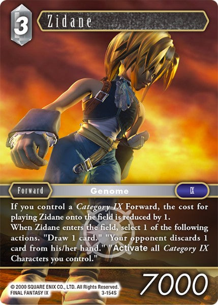 Zidane - 3-154S - Opus III - Foil - Card Cavern