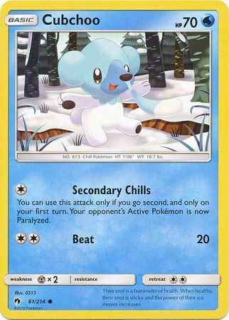 Cubchoo - 61/214 - Lost Thunder - Card Cavern