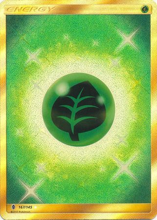 Grass Energy Secret Rare - 167/145 - Guardians Rising - Card Cavern