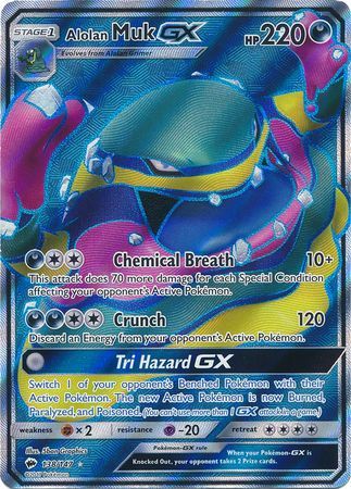Alolan Muk GX Full Art - 138/147 - Burning Shadows - Holo - Card Cavern
