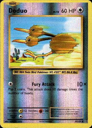 Doduo - 69/108 - Evolutions - Reverse Holo - Card Cavern