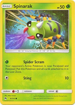 Spinarak - 9/214 - Lost Thunder - Card Cavern