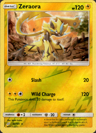 Zeraora - 52/181 - Team Up - Reverse Holo - Card Cavern