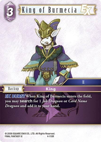 King of Burmecia - 4-110R - Opus IV - Card Cavern