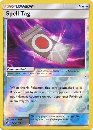 Spell Tag - 190/214 - Lost Thunder - Reverse Holo - Card Cavern