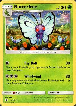 Butterfree - 3/149 - Sun and Moon Base - Card Cavern