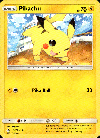 Pikachu - 54/214 - Unbroken Bonds - Card Cavern