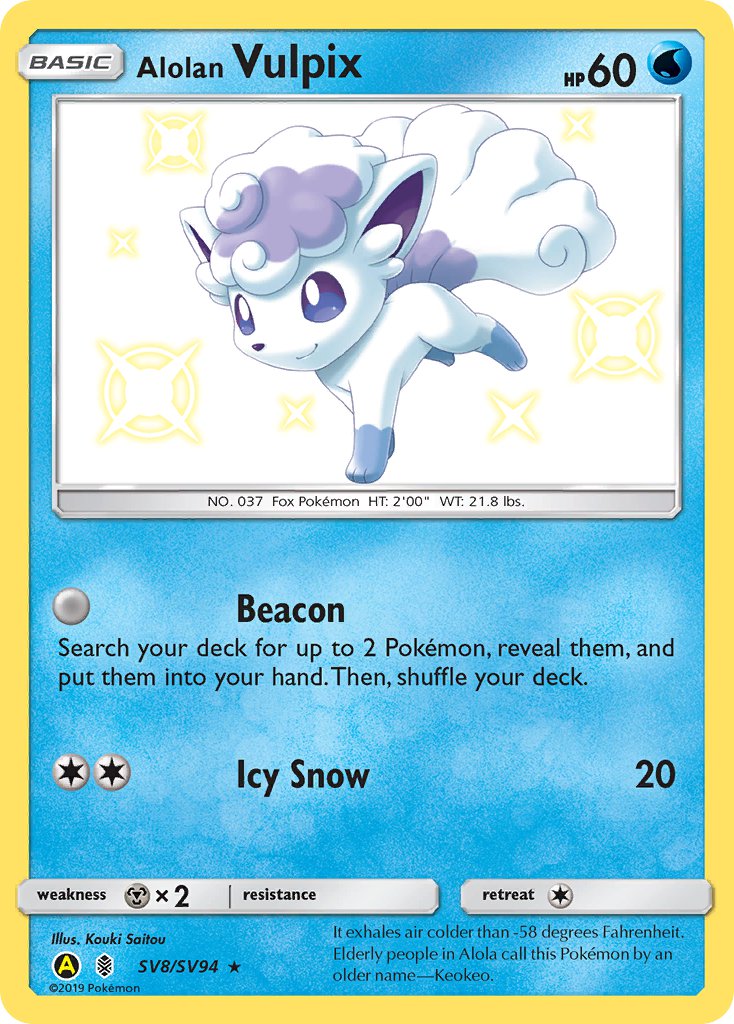 Alolan Vulpix - SV8/SV94 - Hidden Fates - Card Cavern