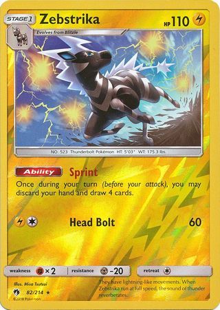 Zebstrika - 82/214 - Lost Thunder - Reverse Holo - Card Cavern