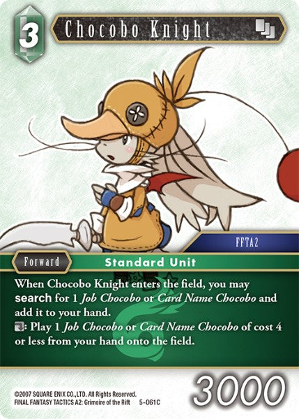Chocobo Knight - 5-061C - Opus V - Card Cavern