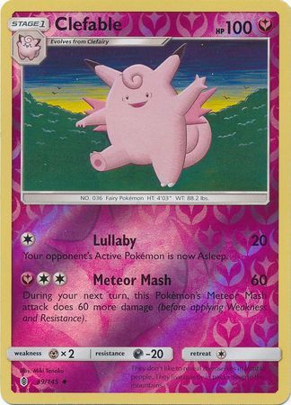 Clefable - 89/145 - Guardians Rising - Reverse Holo - Card Cavern