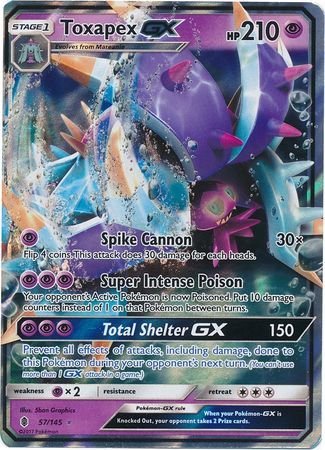 Toxapex GX - 57/145 - Guardians Rising - Holo - Card Cavern