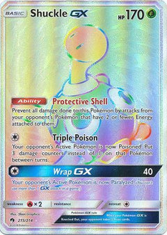 Shuckle GX Hyper Rare - 215/214 - Lost Thunder - Holo - Card Cavern