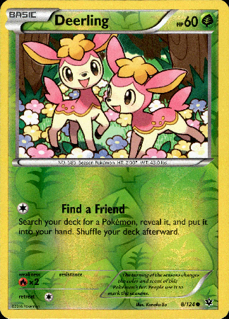 Deerling - 8/124 - Fates Collide - Reverse Holo - Card Cavern