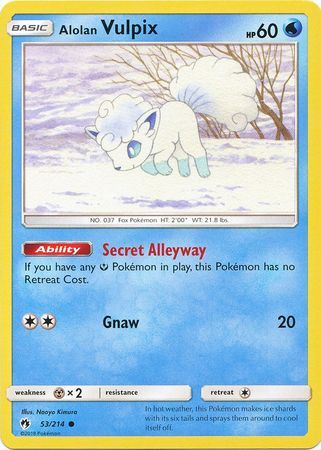 Alolan Vulpix - 53/214 - Lost Thunder - Card Cavern