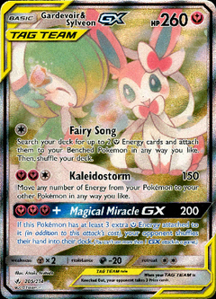 Gardevoir & Sylveon GX Alternate Art - 205/214 - Unbroken Bonds - Holo - Card Cavern