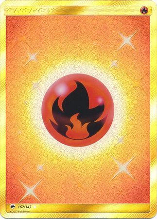 Fire Energy Secret Rare - 167/147 - Burning Shadows - Card Cavern