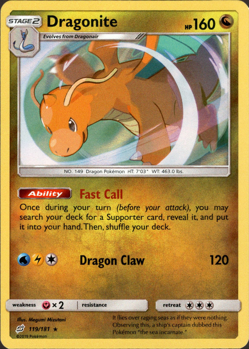 how much is a dragonite pokemon card worth Dragonite - 119/181 - Team Up
