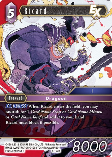 Ricard - 6-103H - Opus VI - Card Cavern