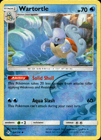 wartortle pokemon card Wartortle - 34/214 - Unbroken Bonds