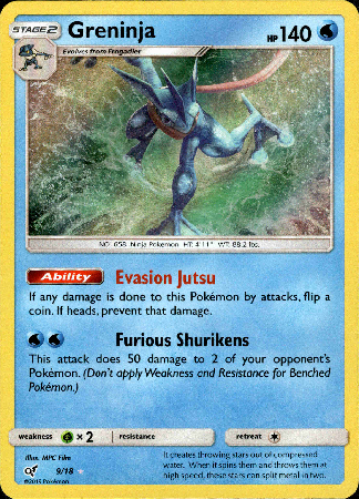 Greninja - 9/18 - Detective Pikachu - Holo - Card Cavern