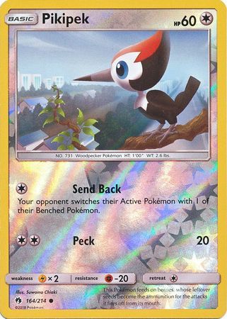 Pikipek - 164/214 - Lost Thunder - Reverse Holo - Card Cavern