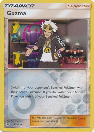 Guzma - 115/147 - Burning Shadows - Reverse Holo - Card Cavern