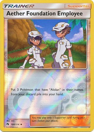 Aether Foundation Employee - 168/214 - Lost Thunder - Reverse Holo - Card Cavern