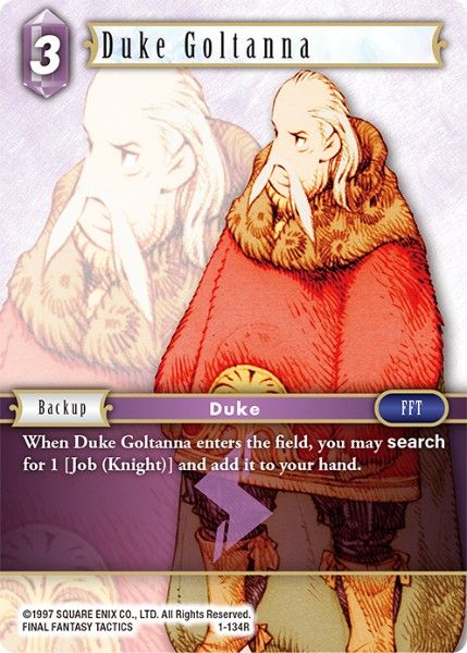 Duke Goltana - 1-134R - Opus I - Card Cavern