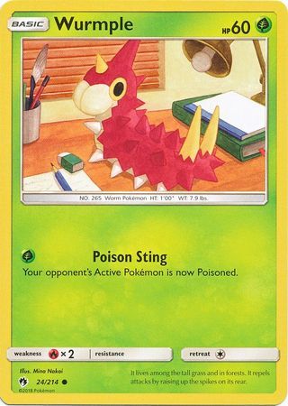 Wurmple - 24/214 - Lost Thunder - Card Cavern