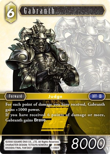 Gabranth - 1-098R - Opus I - Card Cavern