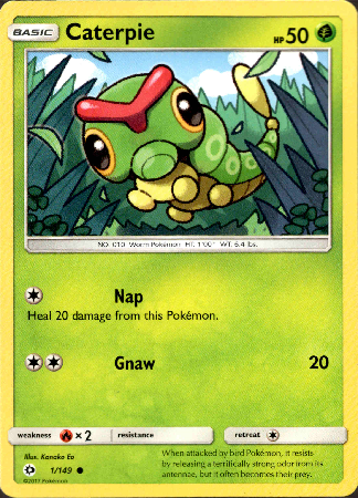 Caterpie - 1/149 - Sun and Moon Base - Card Cavern