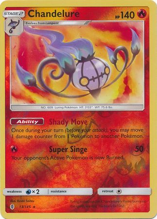 Chandelure - 13/145 - Guardians Rising - Reverse Holo - Card Cavern