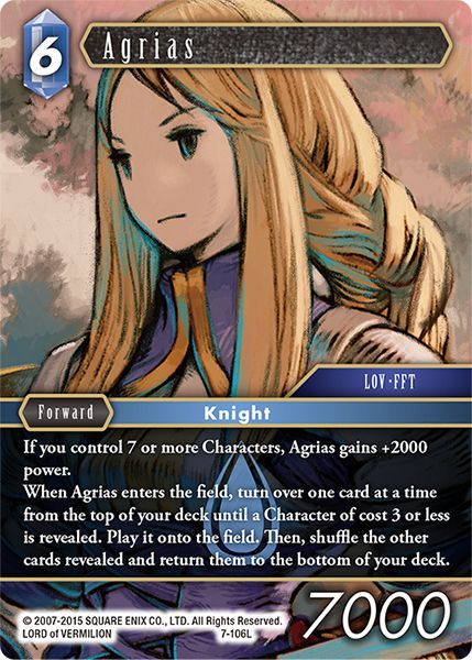 Agrias - 7-106L - Opus VII - Card Cavern