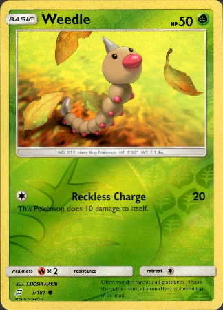 Weedle - 3/181 - Team Up - Reverse Holo - Card Cavern