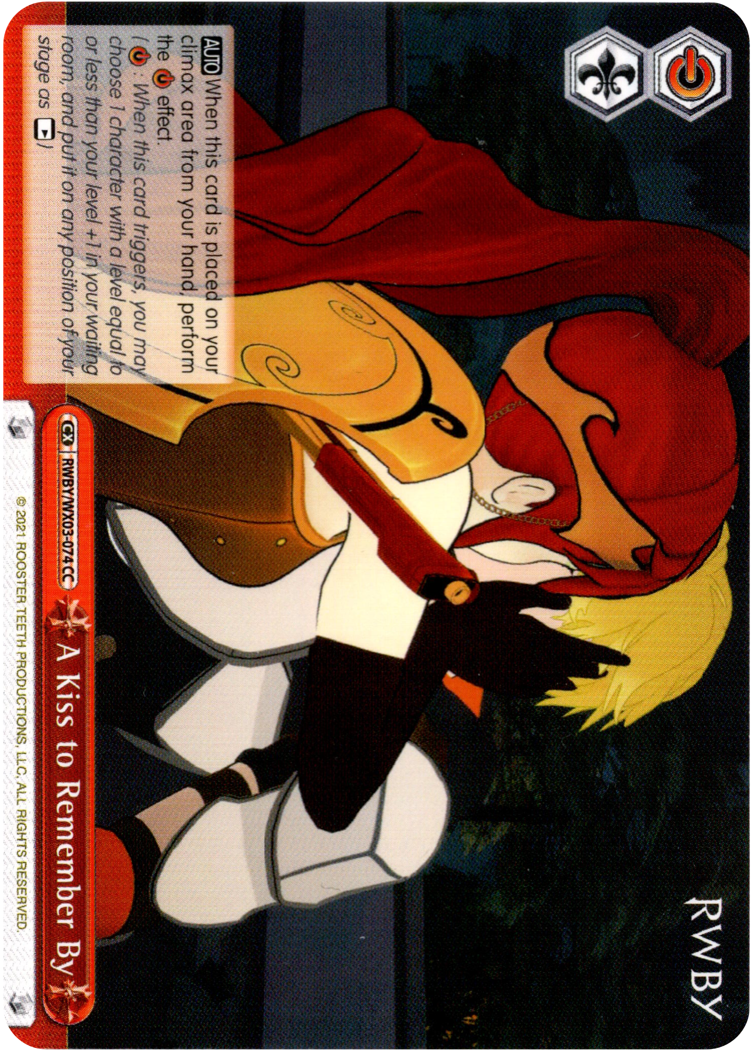 A Kiss to Remember By - RWBY/WX03-074 - RWBY - Card Cavern