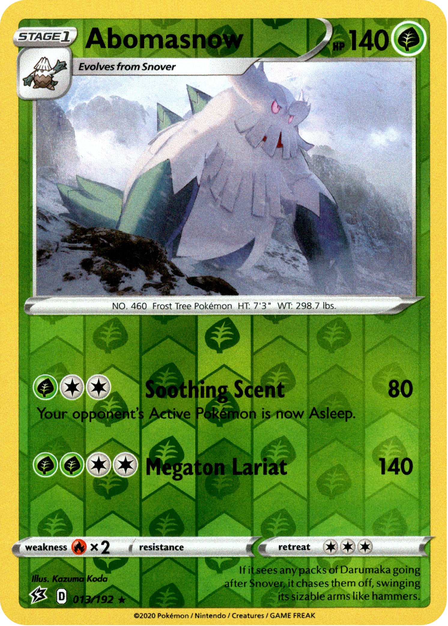Abomasnow - 13/192 - Rebel Clash - Reverse Holo - Card Cavern