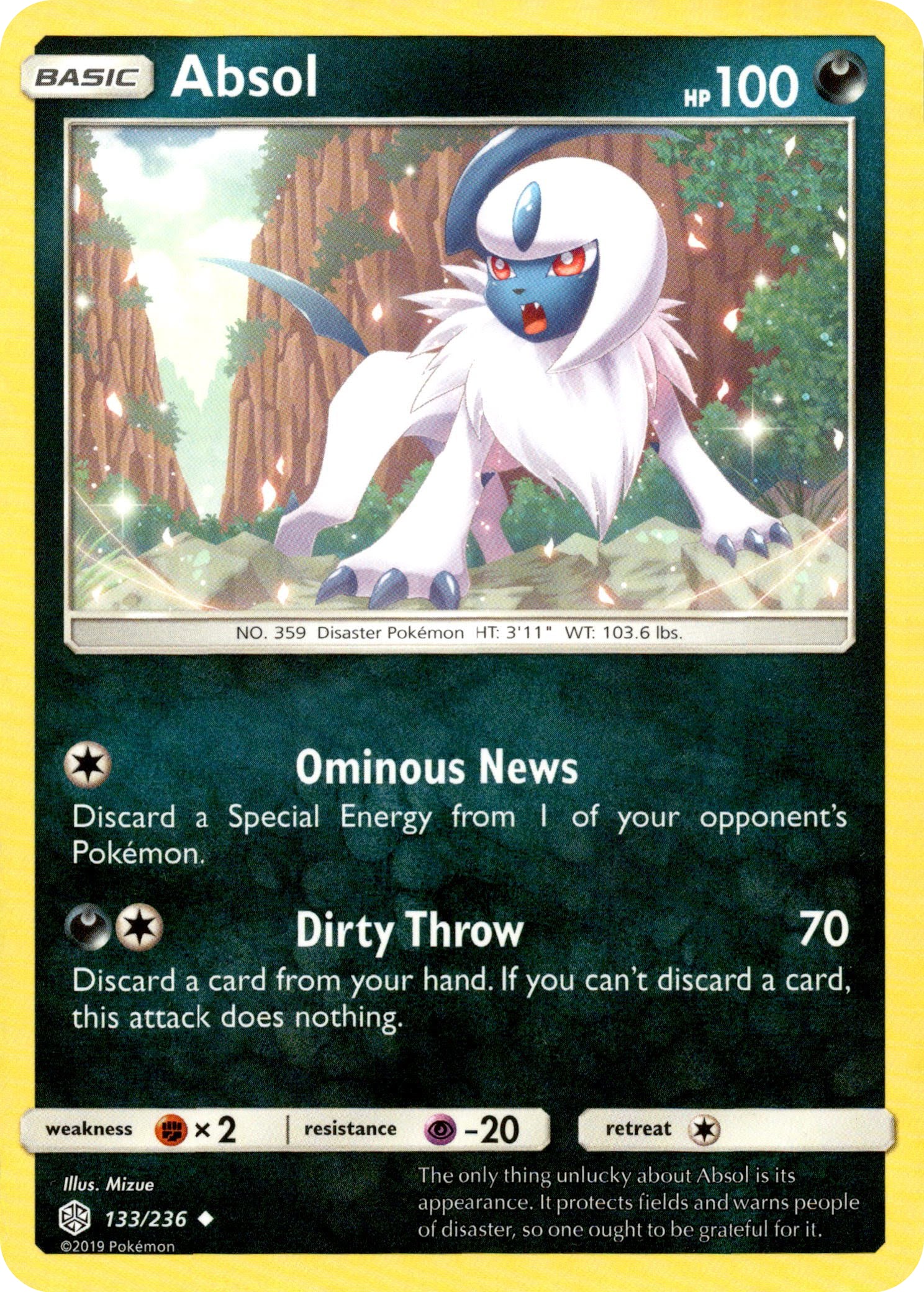 Absol - 133/236 - Cosmic Eclipse - Card Cavern