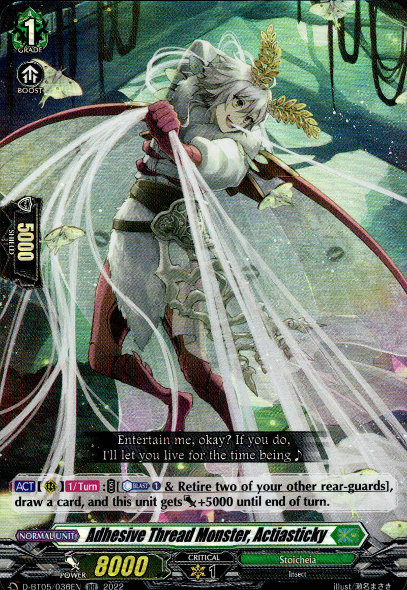 Adhesive Thread Monster, Actiasticky - D-BT05/036 - Triumphant Return of the Brave Heroes - Card Cavern