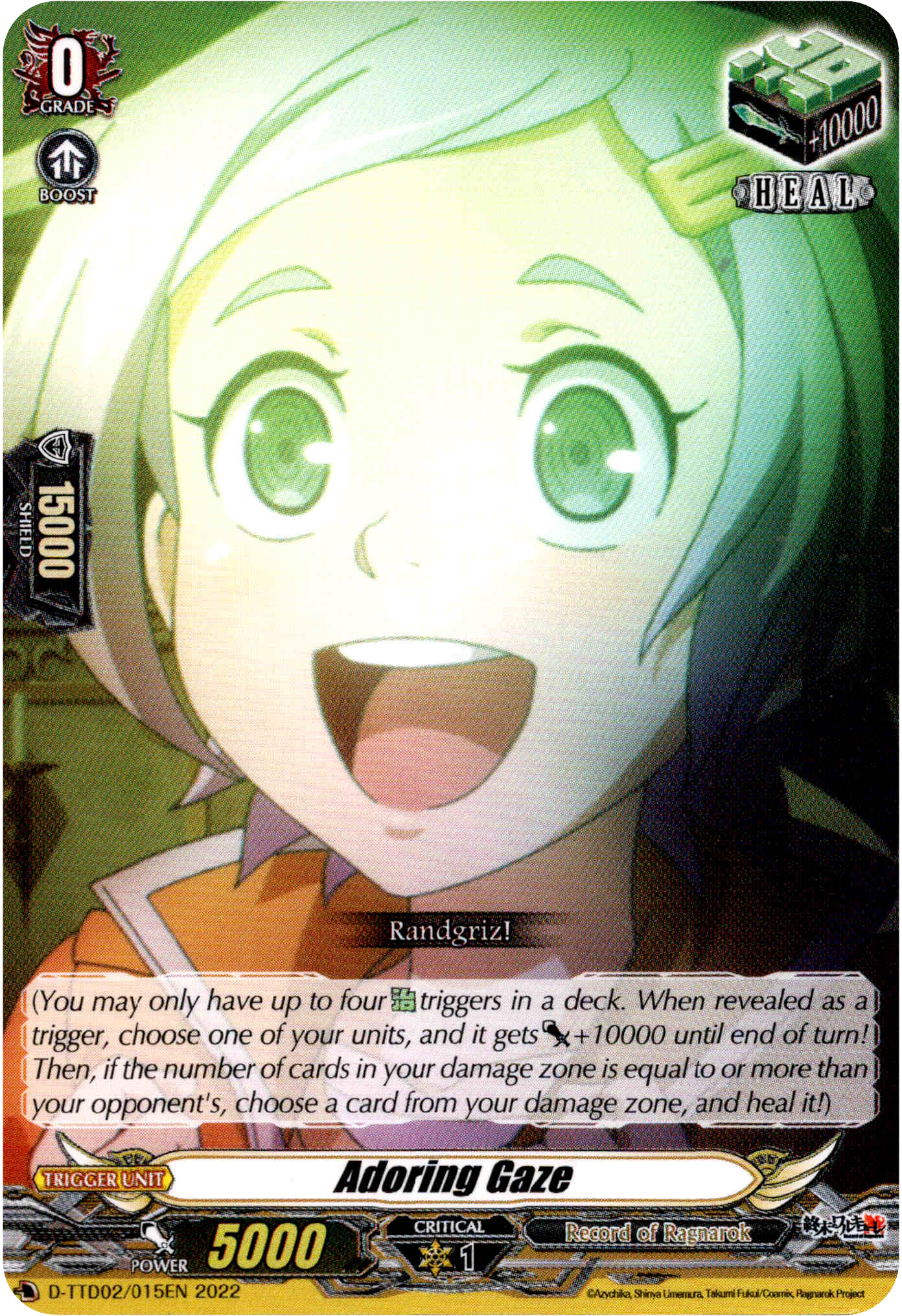 Adoring Gaze - D-TTD02/015EN - Record of Ragnarok - Card Cavern