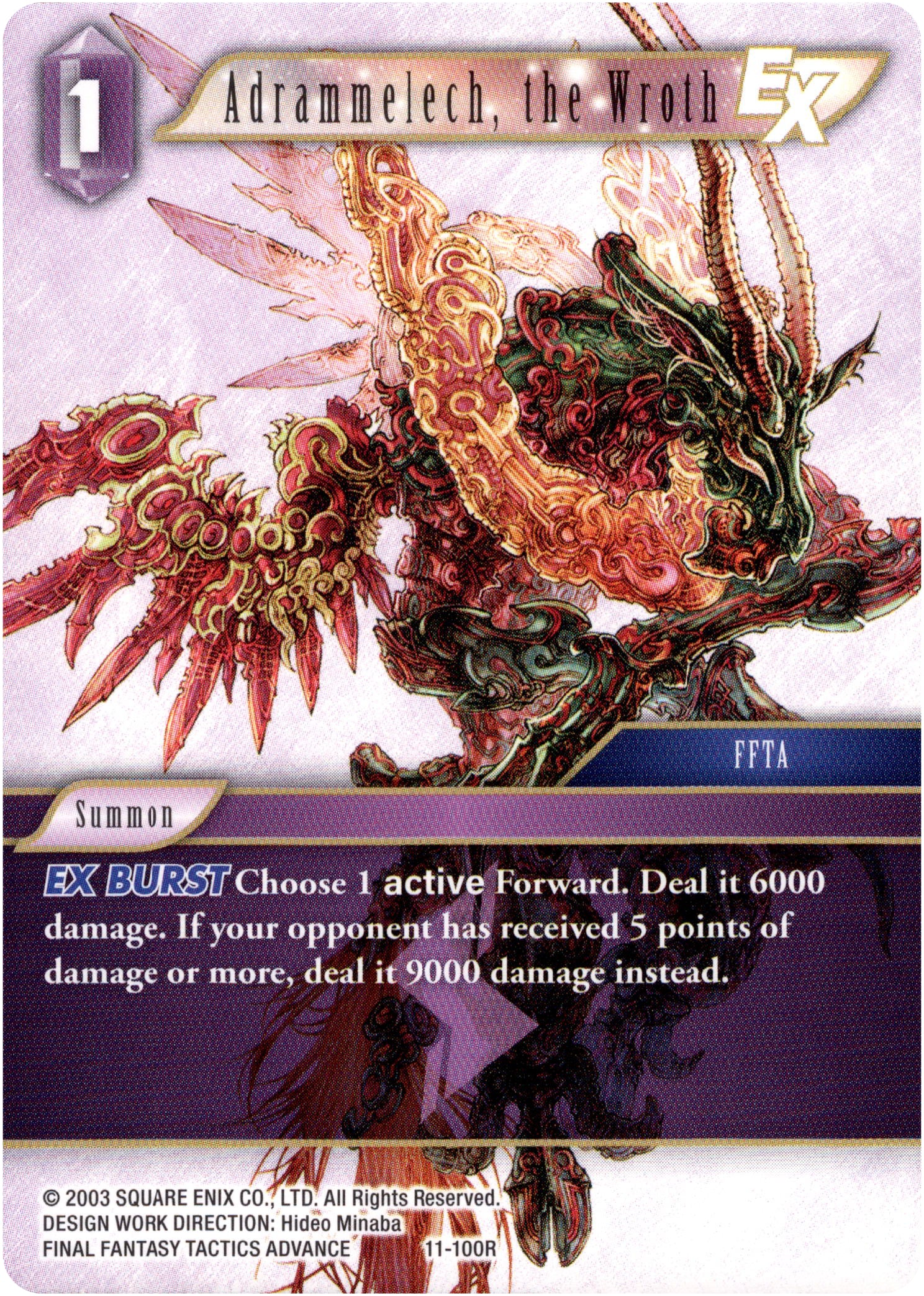 Adrammelech, the Wroth - 11-100R - Opus XI - Card Cavern