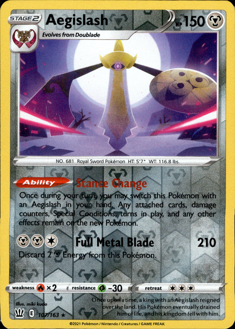 Aegislash - 107/163 - Battle Styles - Reverse Holo - Card Cavern