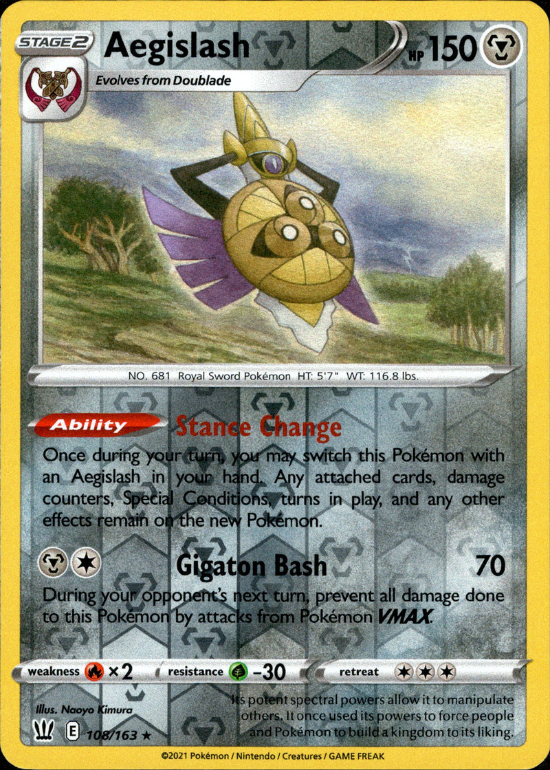 Aegislash - 108/163 - Battle Styles - Reverse Holo - Card Cavern