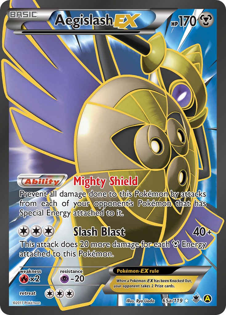 Aegislash EX Full Art - 65a/119 - Alternate Art Promo - Card Cavern
