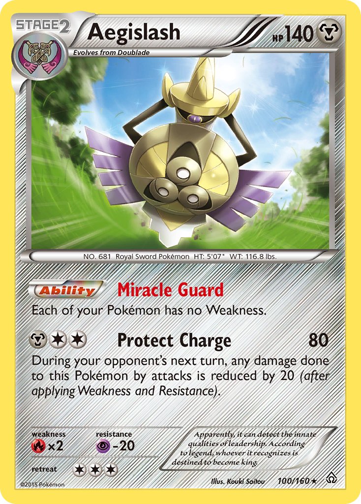 Aegislash - 100/160 - Primal Clash - Holo - Card Cavern