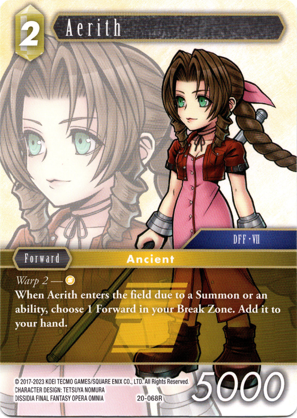 Aerith - 20-068R - Dawn of Heroes - Card Cavern