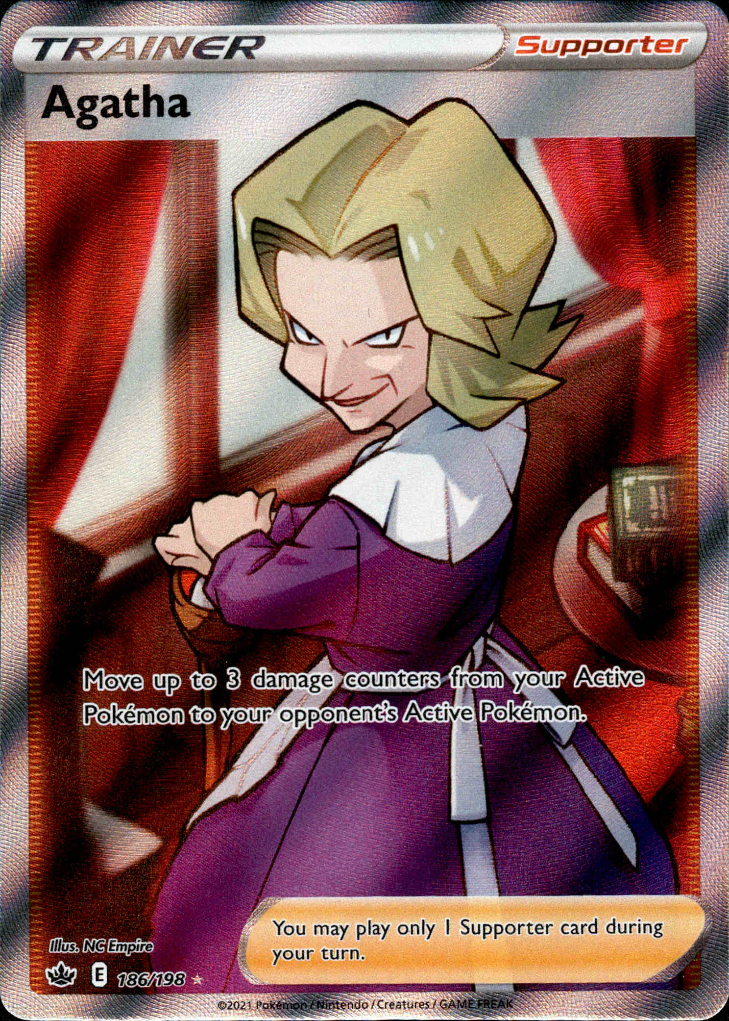 Agatha Full Art - 186/198 - Chilling Reign - Holo - Card Cavern