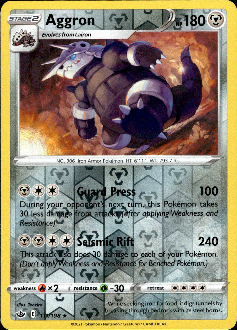 pokemon card aggron Aggron - 111/198 - Chilling Reign