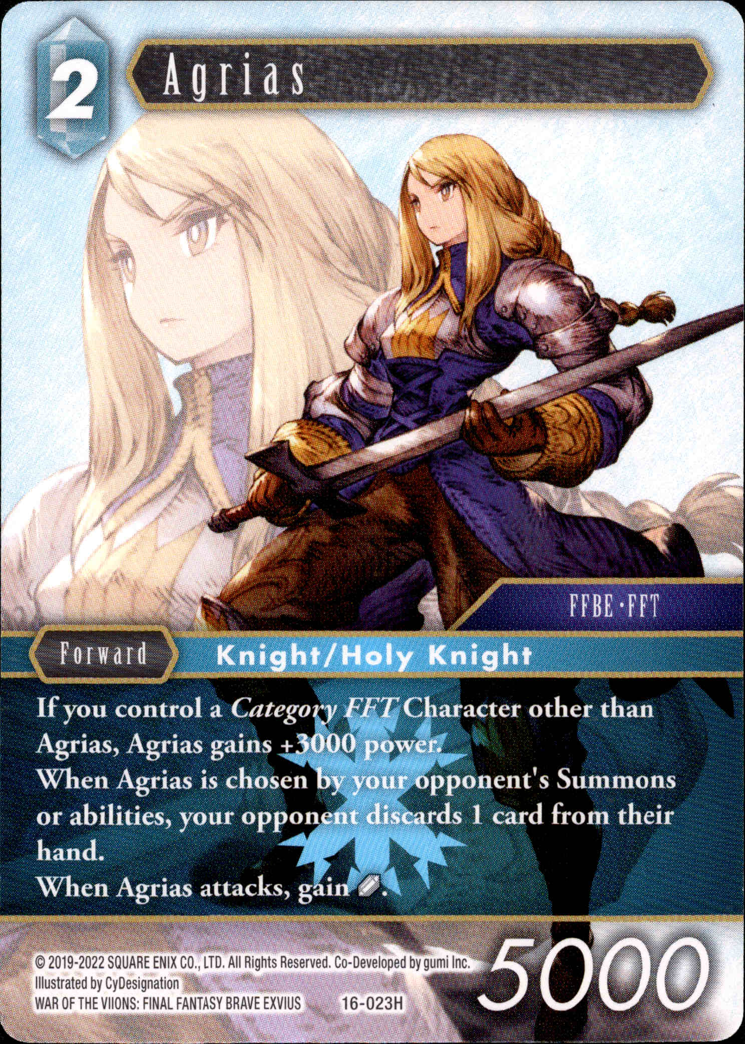 Agrias - 16-023H - Emissaries of Light - Card Cavern