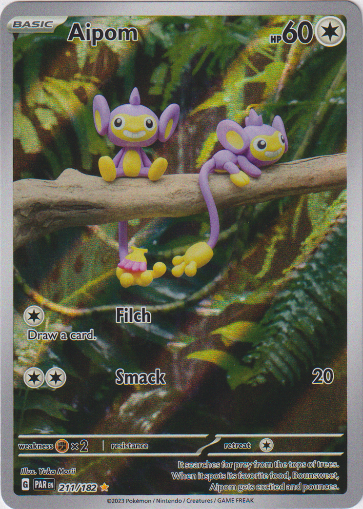 Aipom - 211/182 - Paradox Rift - Holo - Card Cavern